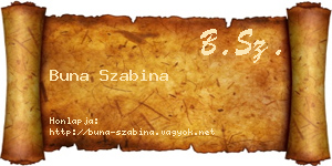 Buna Szabina névjegykártya