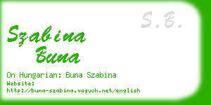 szabina buna business card